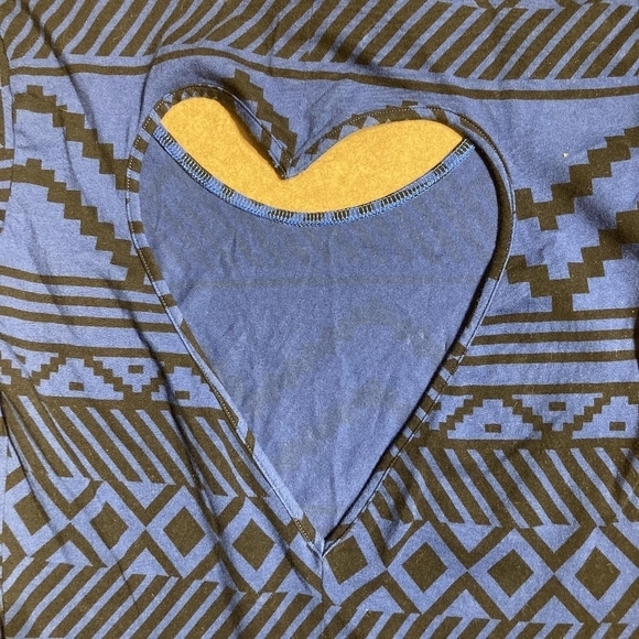 Pink by Victoria's Secret Blue Black Heart Cut-Out Back Valentine's Dress Medium - Picture 5 of 7